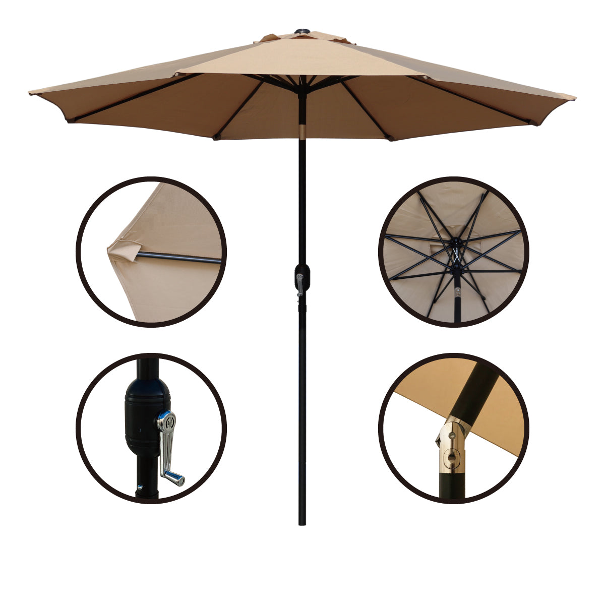 9ft Round Patio Umbrella