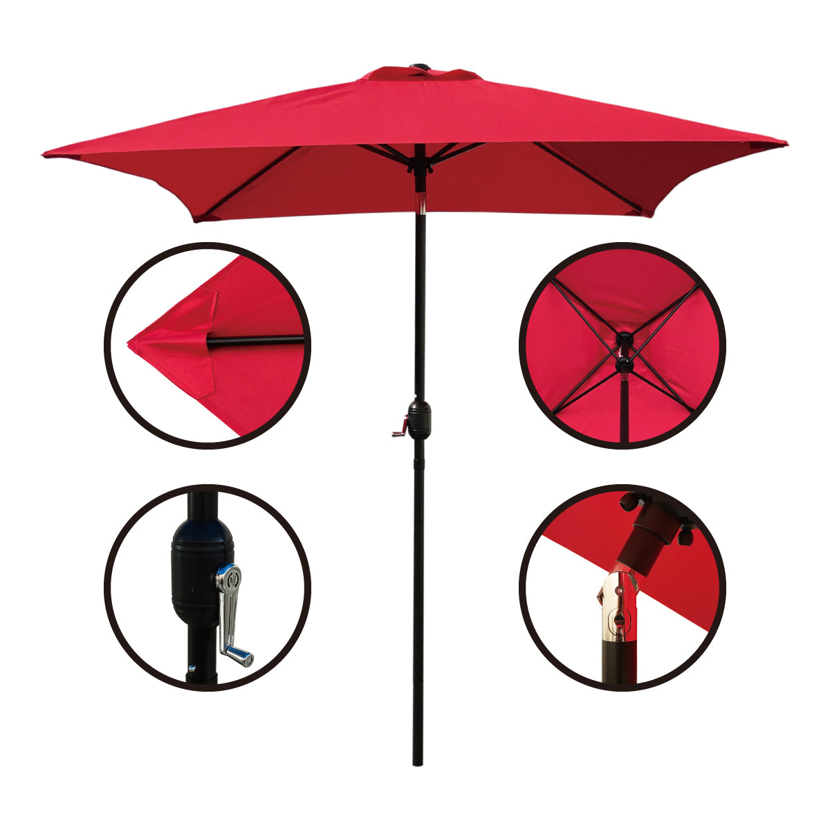 6.5ft Square Patio Umbrella