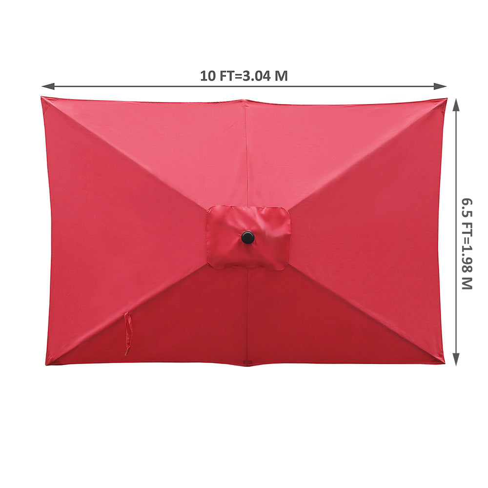 10ft x 6.5ft Rectangular Patio Umbrella