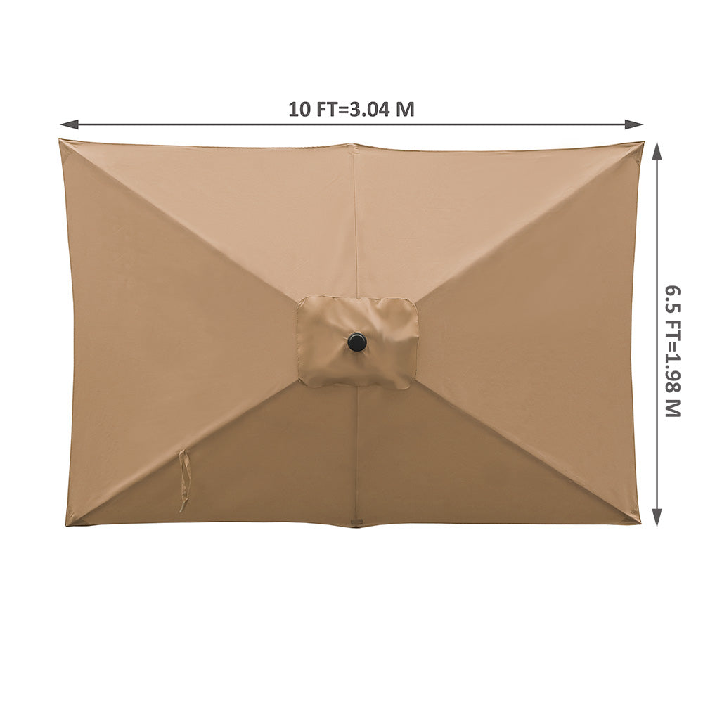 10ft x 6.5ft Rectangular Patio Umbrella