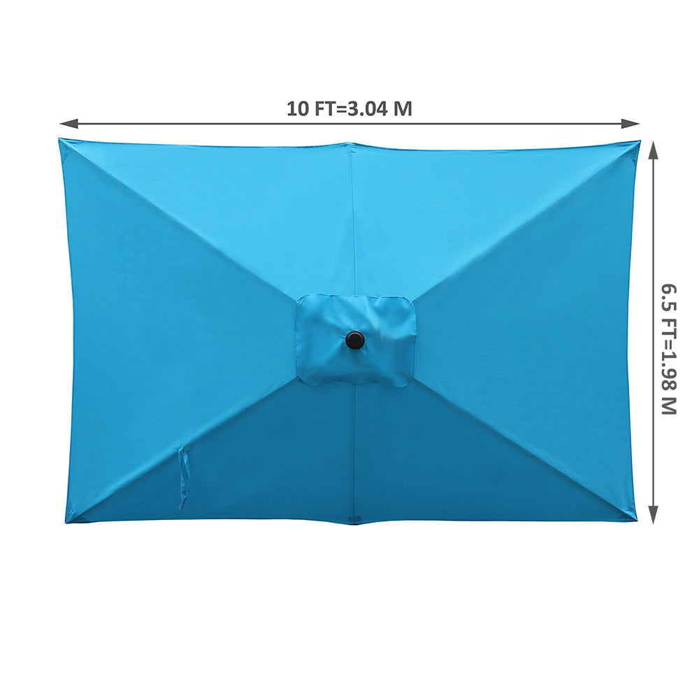 10ft x 6.5ft Rectangular Patio Umbrella