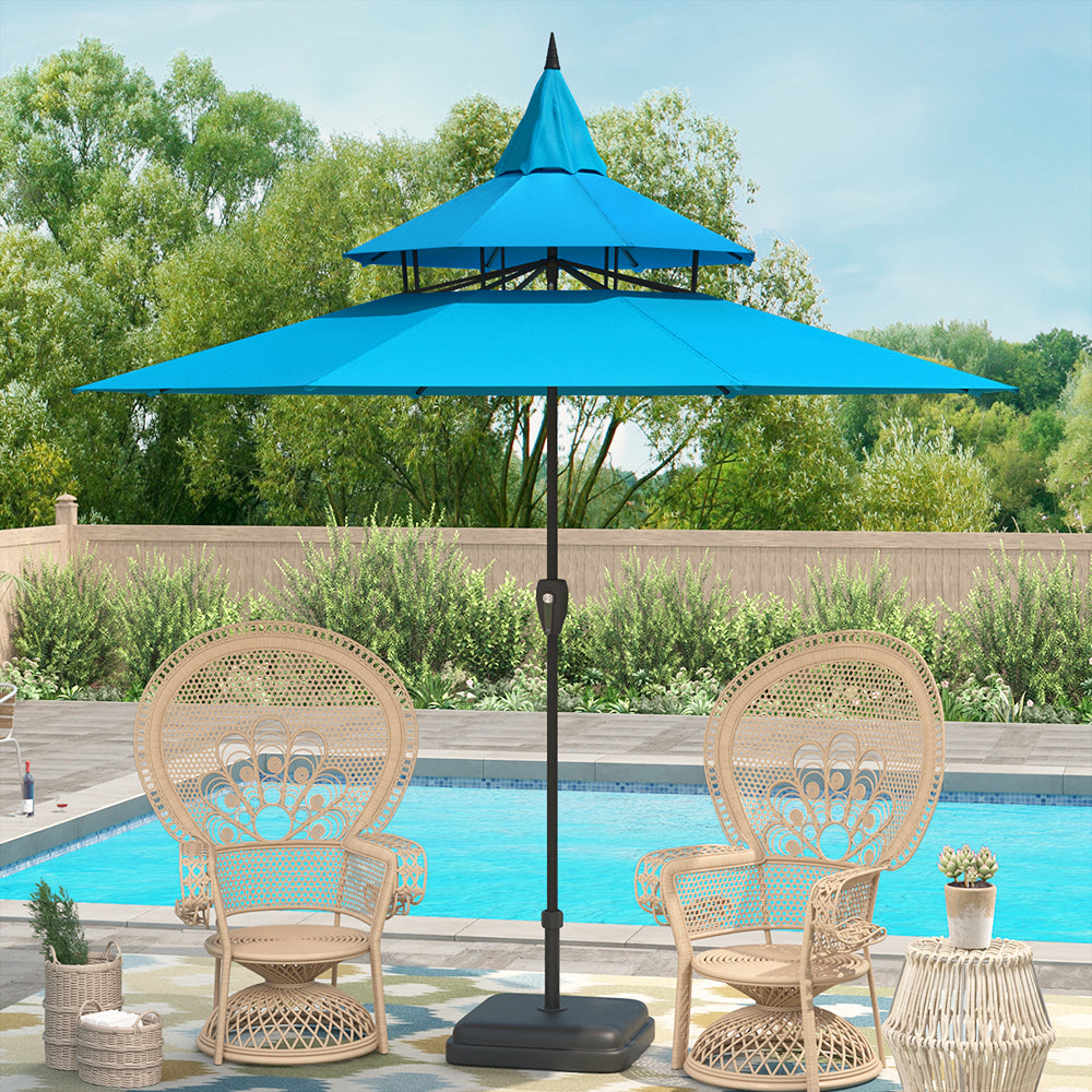 9 Ft Pagoda Patio Umbrella