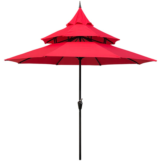 9 Ft Pagoda Patio Umbrella