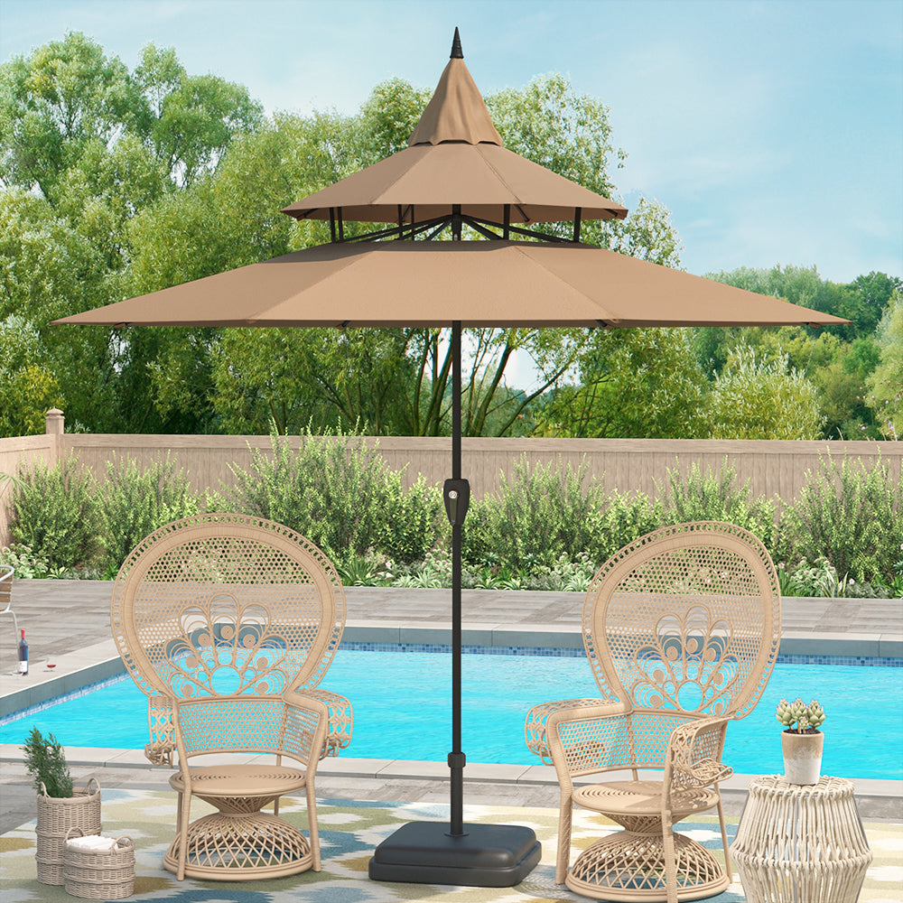 9 Ft Pagoda Patio Umbrella