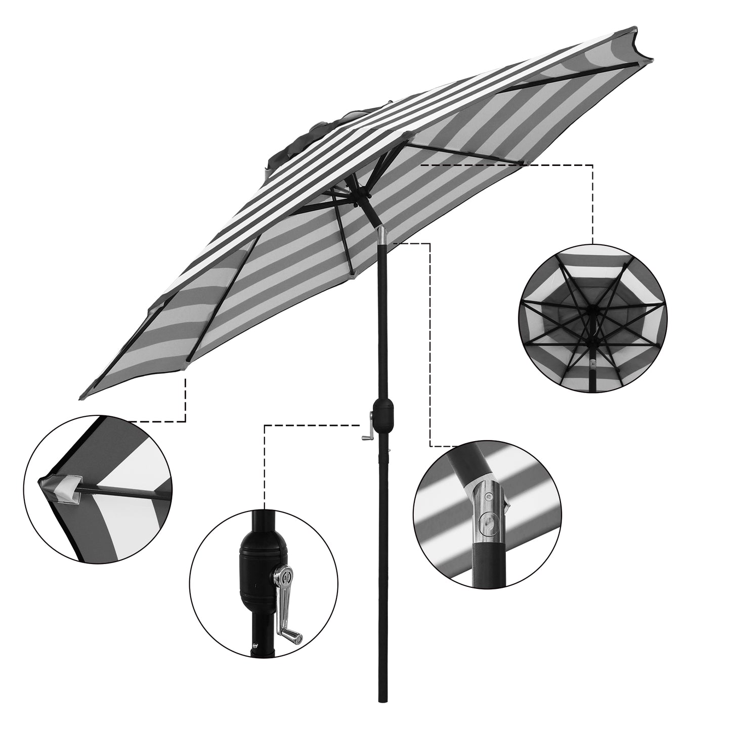 9 Ft Printed Patio Umbrella