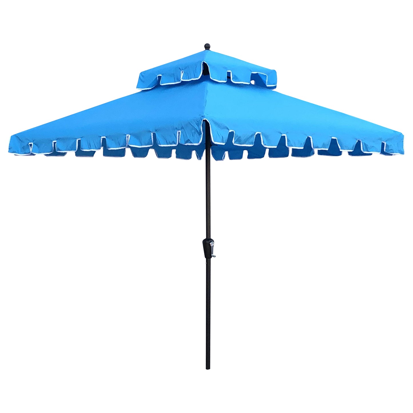 7Ft Square Scalloped Patio Umbrella