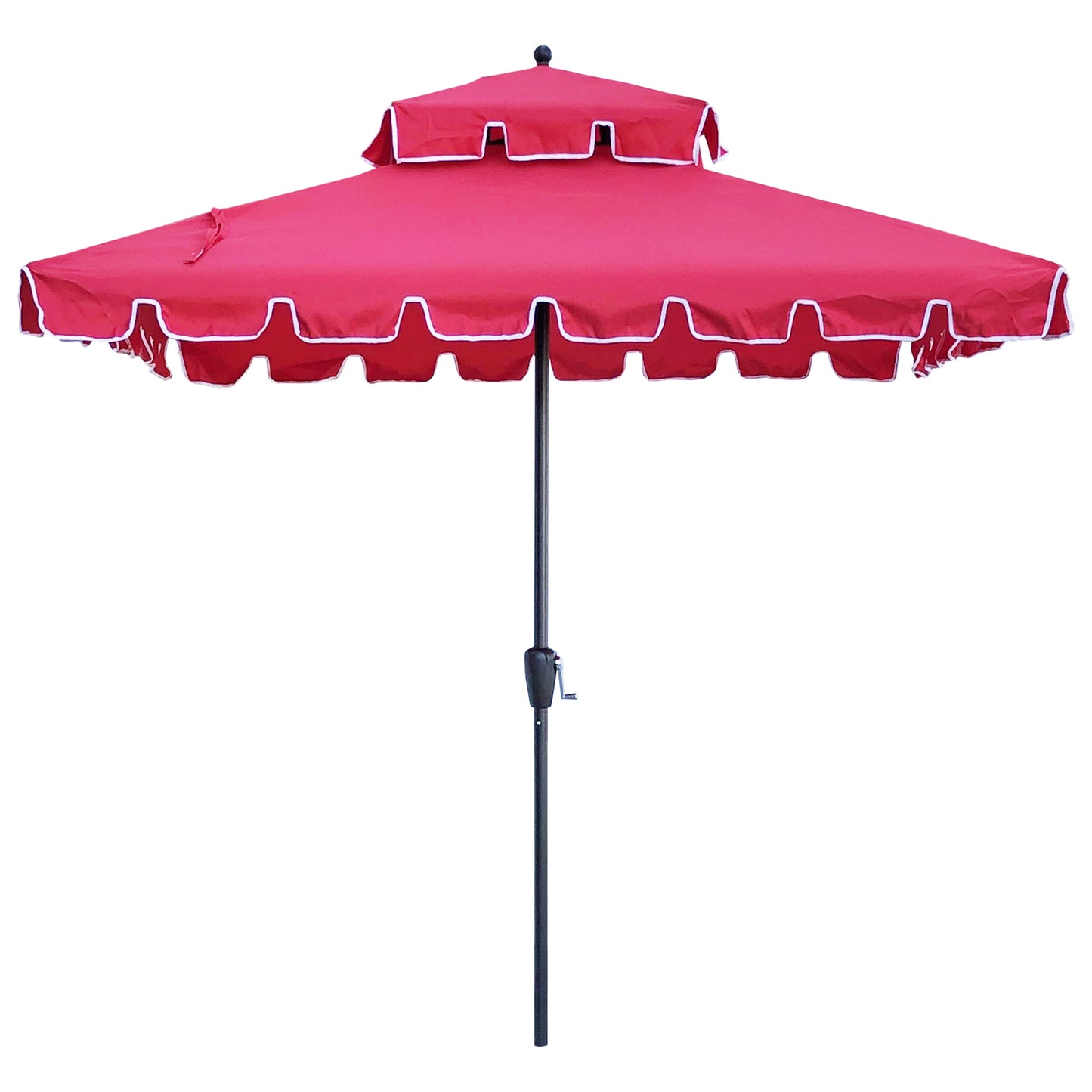 7Ft Square Scalloped Patio Umbrella