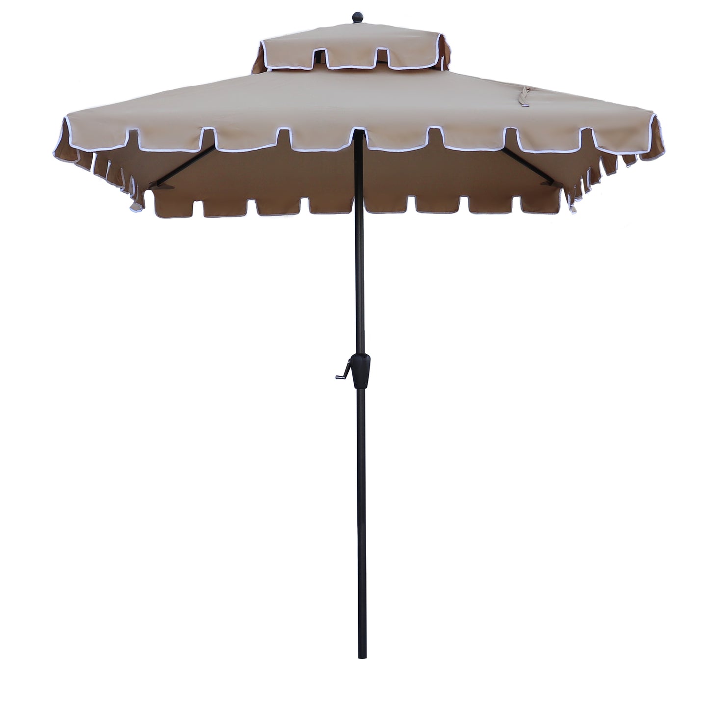 7Ft Square Scalloped Patio Umbrella