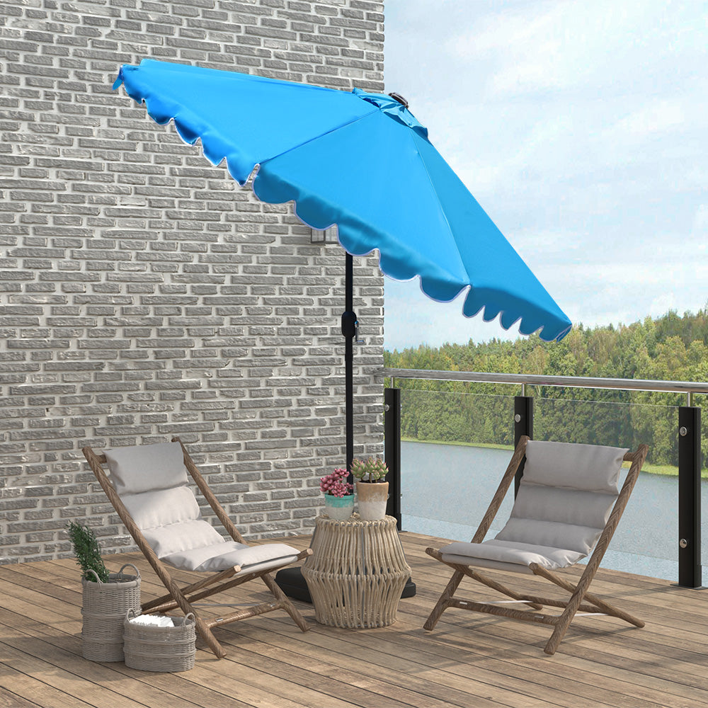 9 ft. Round Scalloped Patio Umbrella