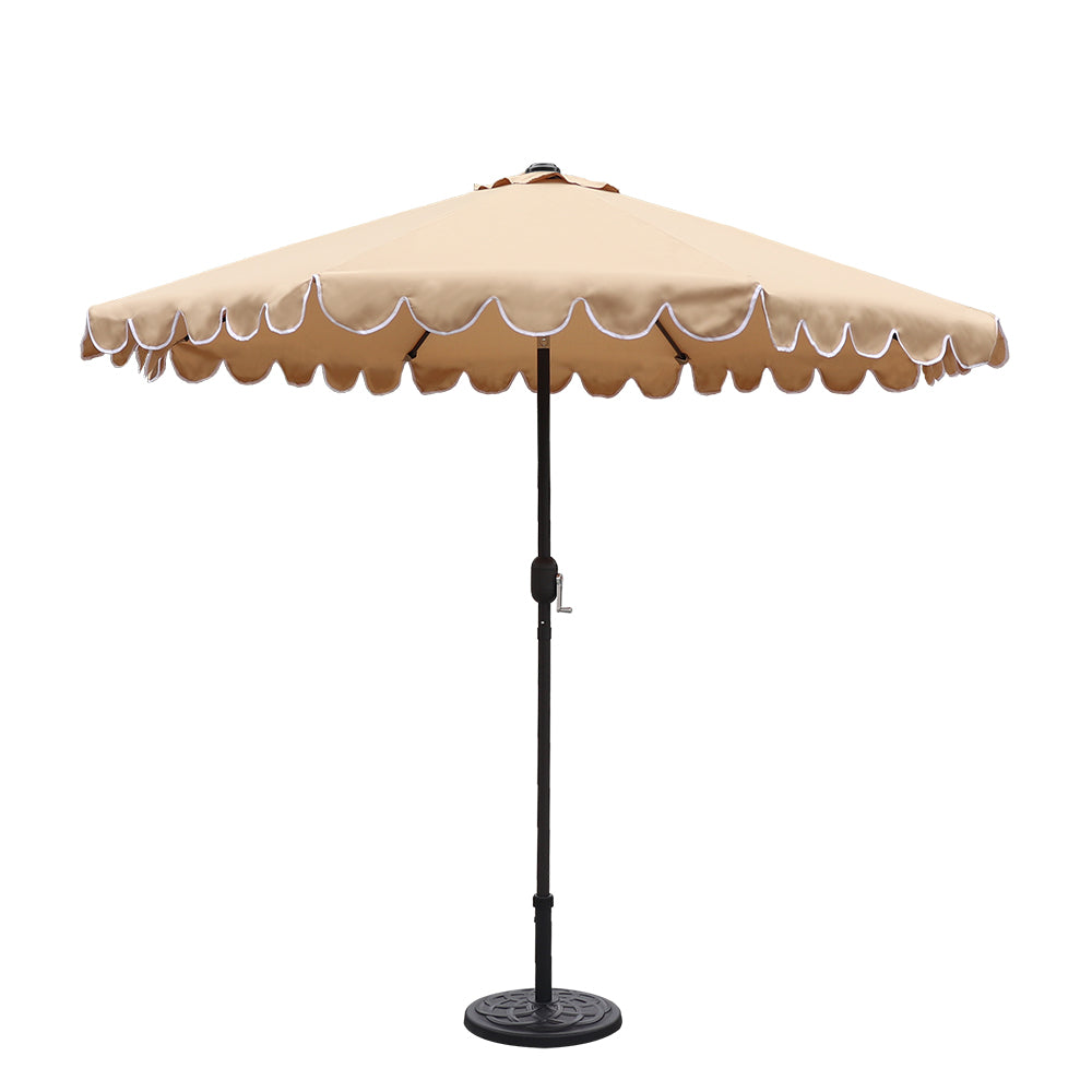 9 ft. Round Scalloped Patio Umbrella