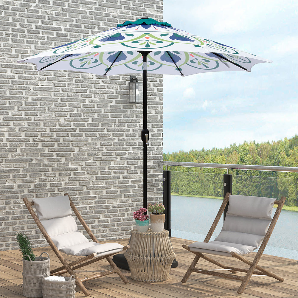 9 Ft Printed Patio Umbrella