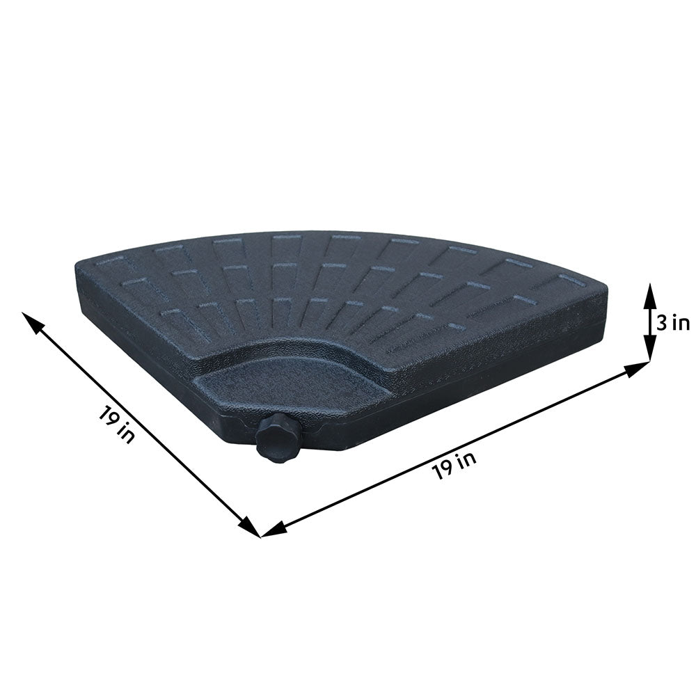 145 lbs. Water Filled Plastic Offset Patio Umbrella Base