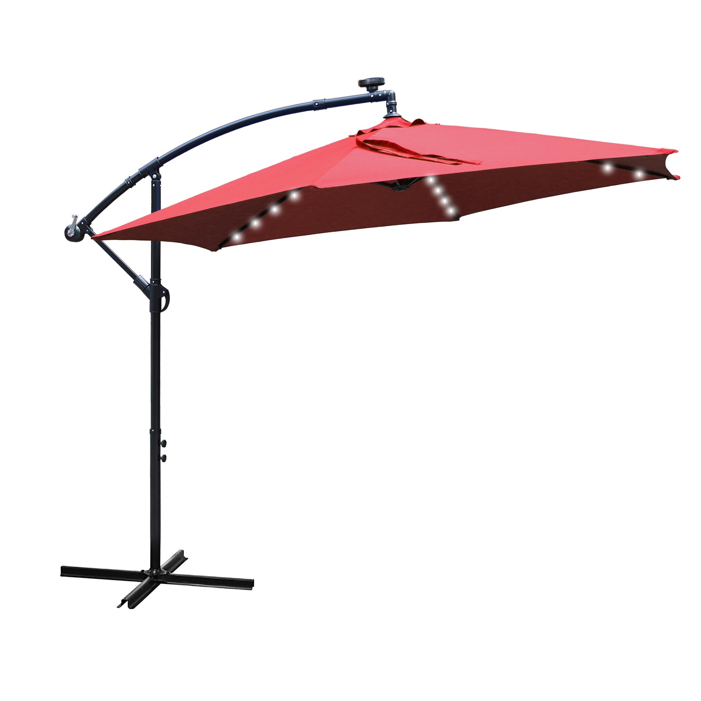 10 ft. Solar Light Offset Patio Umbrella