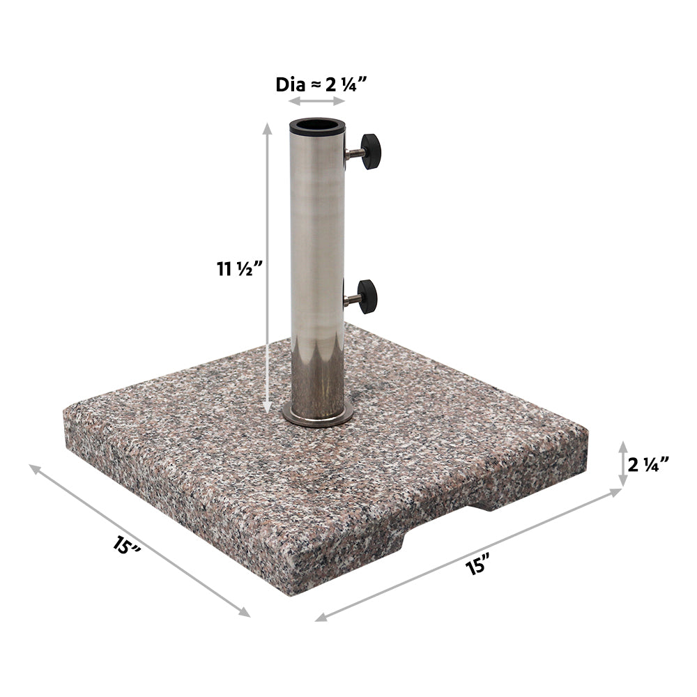 42LBS Square Granite Patio Umbrella Base