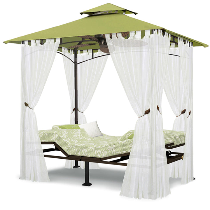 Justina James Original Dual Loungers with 5ft x 8ft Gazebo/Cabana