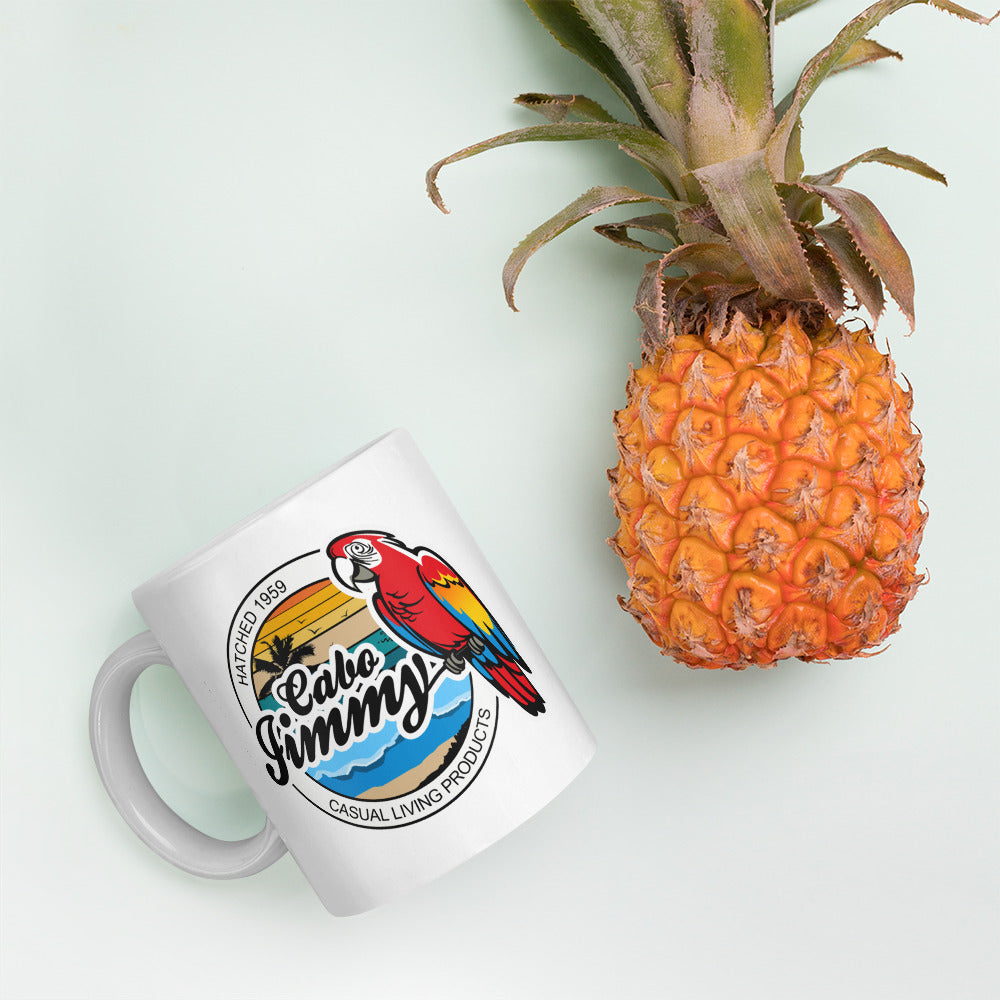Cabo Jimmy White glossy mug