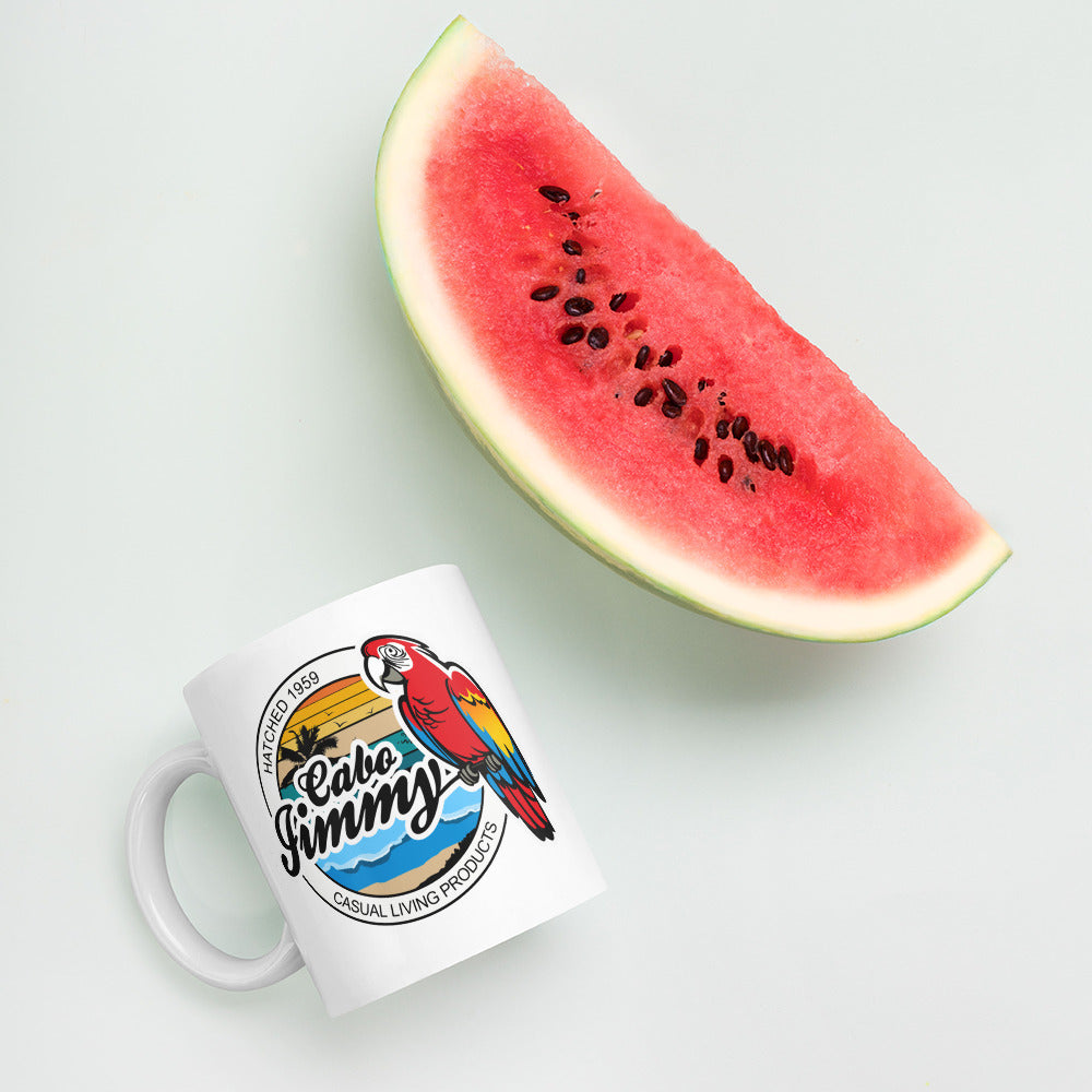 Cabo Jimmy White glossy mug