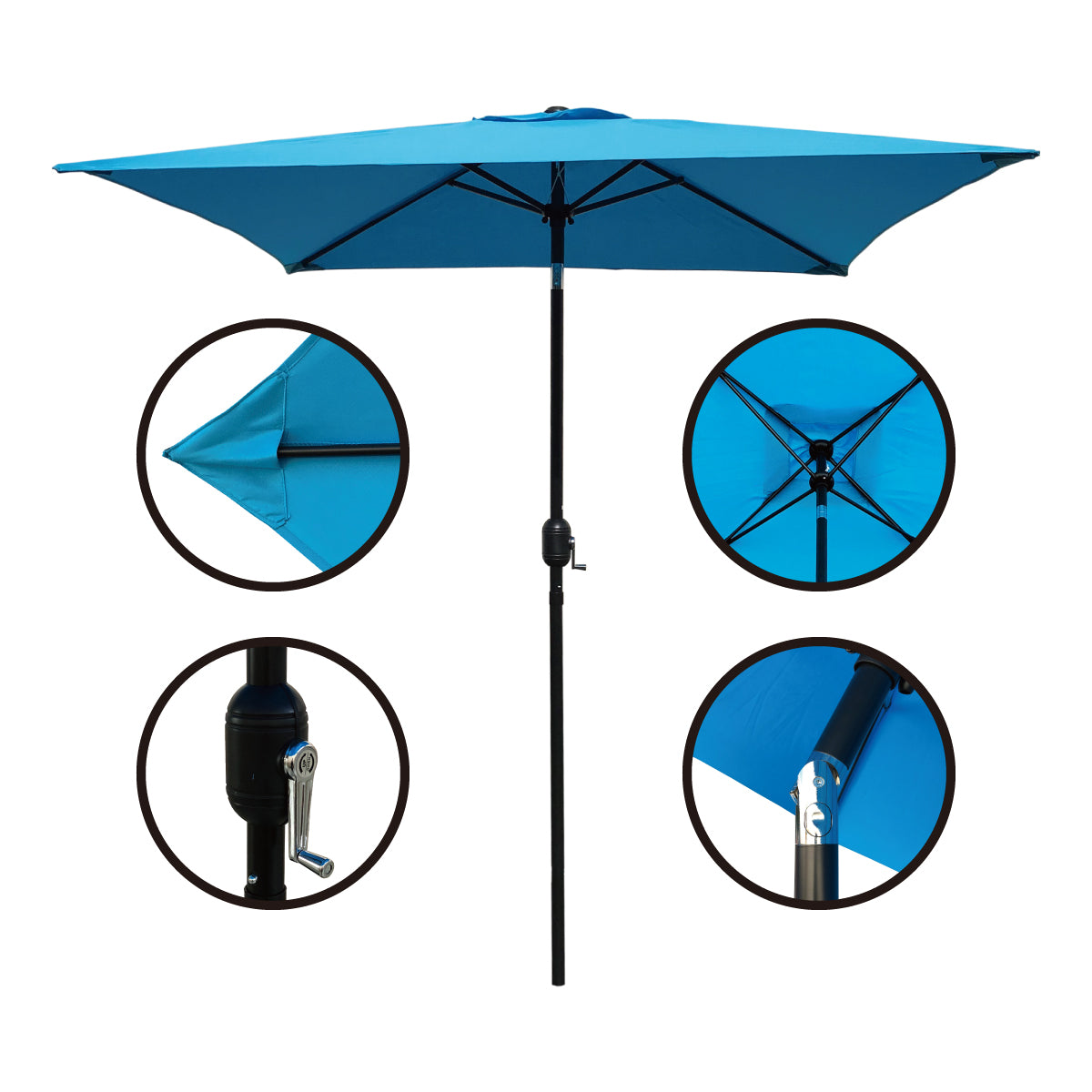 6.5ft Square Patio Umbrella
