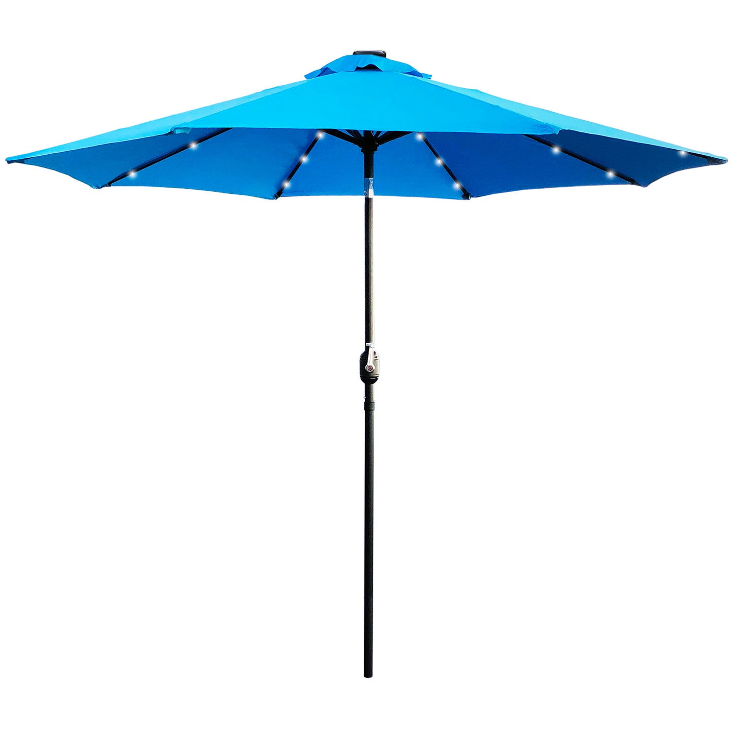 9 Ft Solar Lighted Patio Umbrella