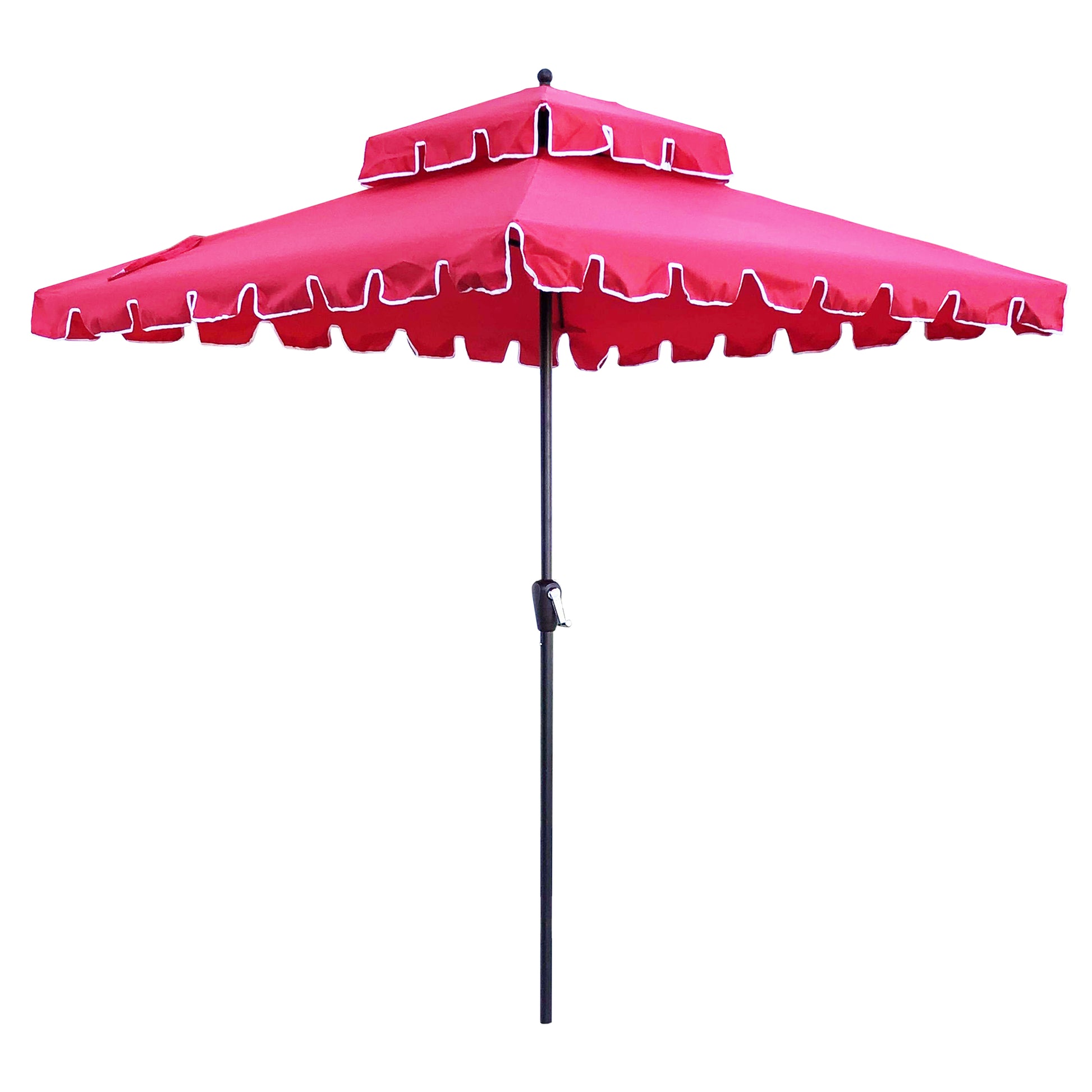 7ft burgandy patio umbrellas 7Ft Square Scalloped Patio Umbrella – Justina James