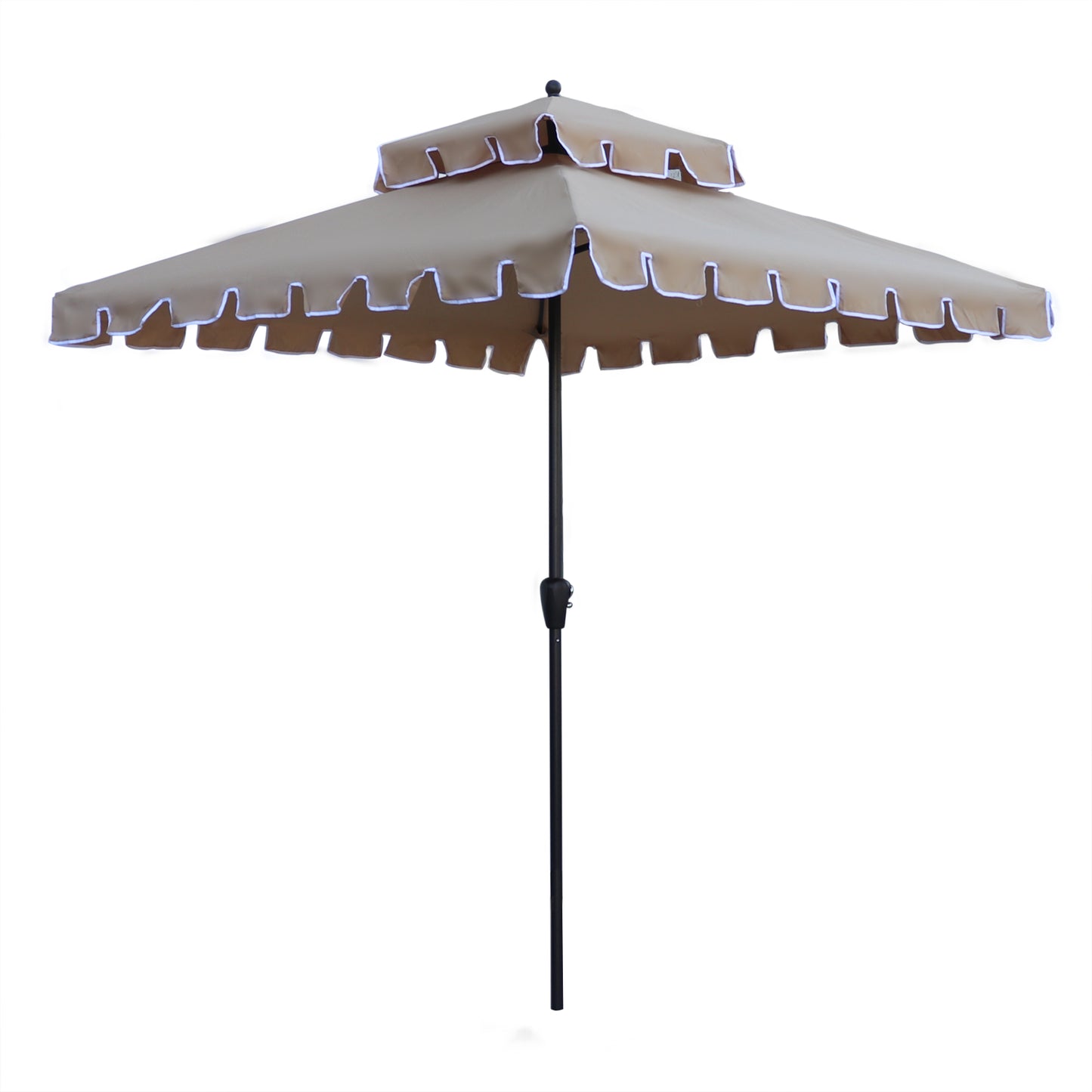 7Ft Square Scalloped Patio Umbrella