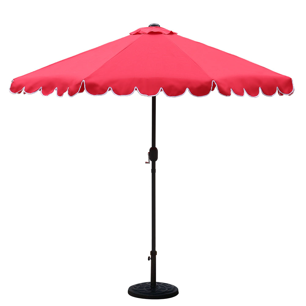 9 ft. Round Scalloped Patio Umbrella