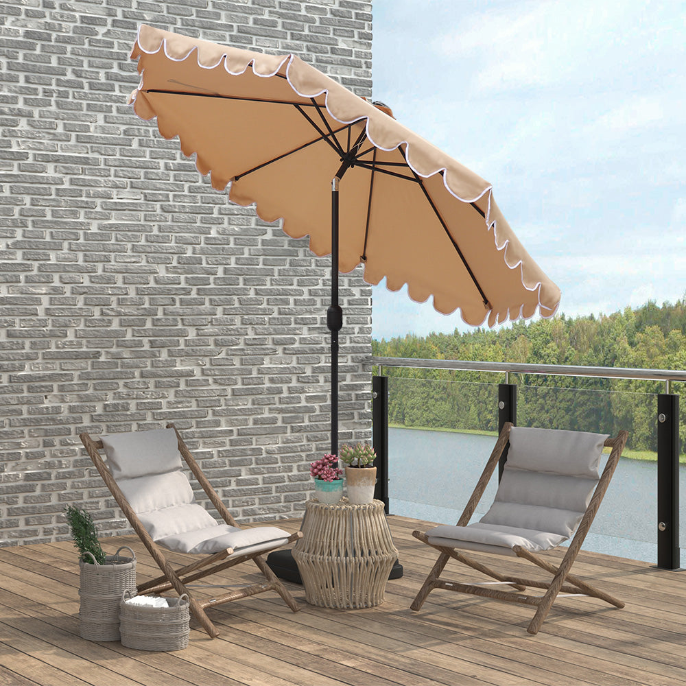 9 ft. Round Scalloped Patio Umbrella – Justina James