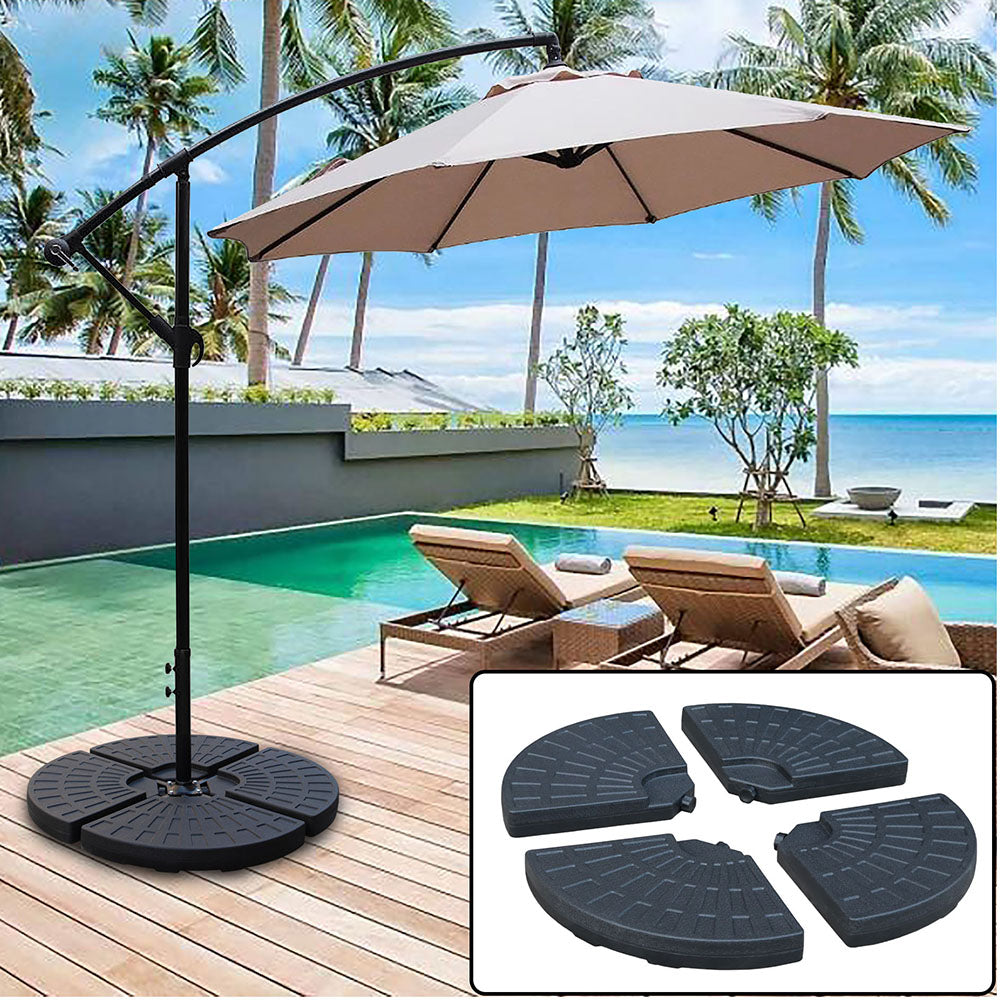 145 lbs. Water Filled Plastic Offset Patio Umbrella Base