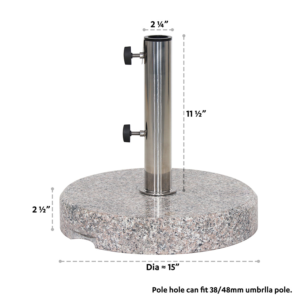 42LBS Round Granite Patio Umbrella Base – Justina James