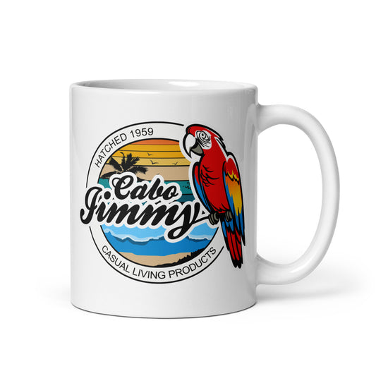 Cabo Jimmy White glossy mug